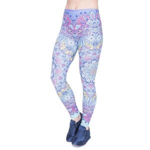 Yoga Pants Leggings Mandala Paisley One Size